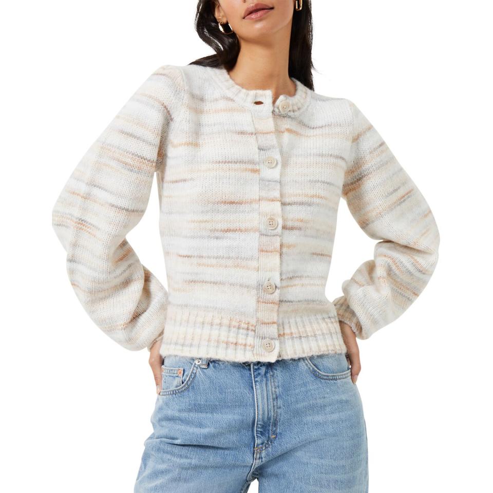 FRENCH CONNECTION Maly Space Dye Balloon Sleeve Cardigan