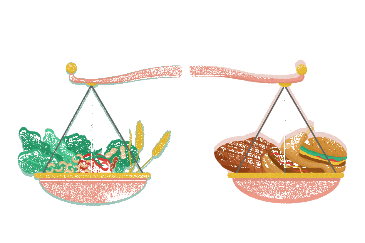 eat less beef to be a climatarian: scale balancing plant-based foods with meat