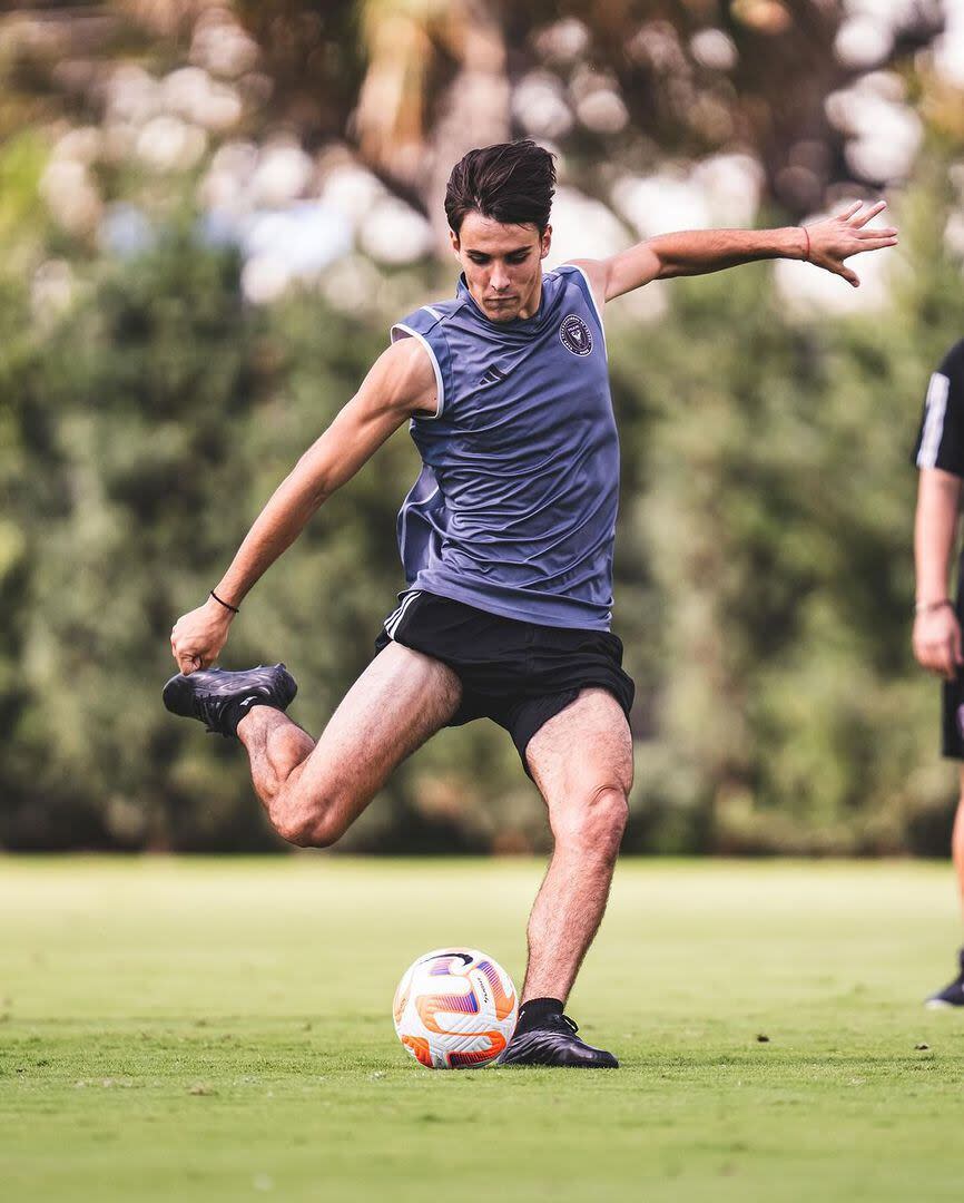 Federico Redondo, durante un entrenamiento de Inter Miami