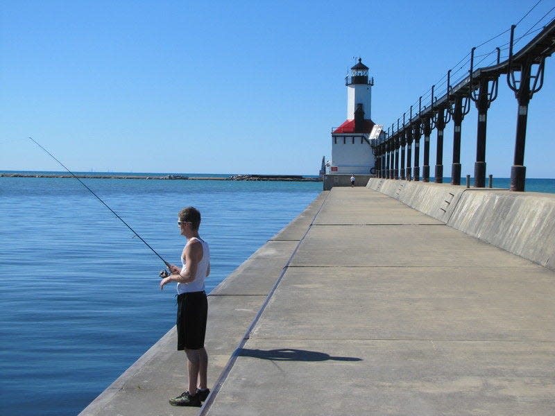 Lake Michigan anglers, including here in Michigan City, could see better chances of catching chinook salmon starting in 2024 and 2025 because of increased stocking.