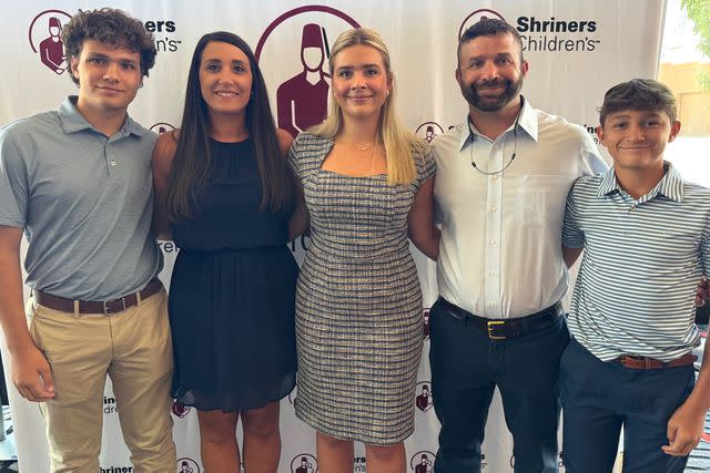 <p>Shriners Children's</p> Paige LaCombe with her family