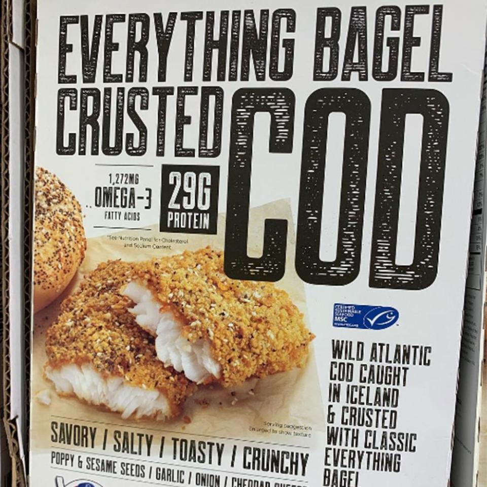 <p>There are few things in this world that you shouldn't put everything bagel seasoning on, and let us tell you: Cod is not one of them! It's delicious and super high in protein — making it a weeknight dinner’s dream! Find out more info on this delicious <a href="https://www.bestproducts.com/lifestyle/a26356927/high-liner-costco-everything-bagel-crusted-wild-atlantic-cod/" rel="nofollow noopener" target="_blank" data-ylk="slk:everything bagel crusted cod;elm:context_link;itc:0;sec:content-canvas" class="link ">everything bagel crusted cod</a> here. </p>