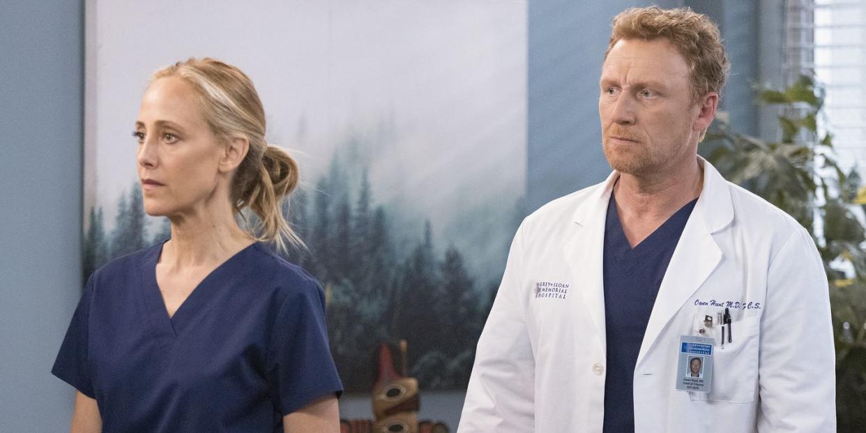 kevin mckidd, kim raver, grey's anatomy, season 18