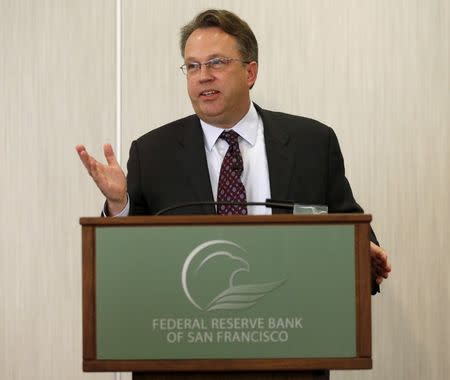 John Williams, president of the Federal Reserve Bank of San Francisco, speaks in San Francisco, California March 27, 2015. REUTERS/Robert Galbraith