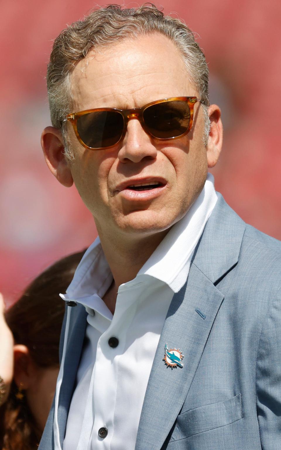 Bruce Beal, Dolphins vice chairman and partner, attending a loss to Tom Brady and the Bucs in October.