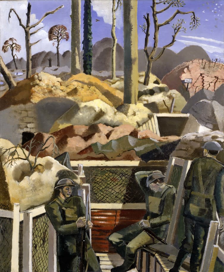 <span class="caption">Paul Nash, Spring in the Trenches, Ridge Wood, 1917, 1918.</span> <span class="attribution"><span class="source">Imperial War Museum, London © Tate</span></span>