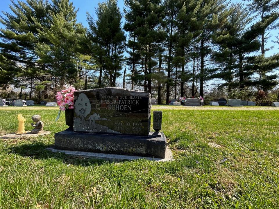 Kasey Schoen, murdered in 1998, is buried at the Fairfield Friends Cemetery.