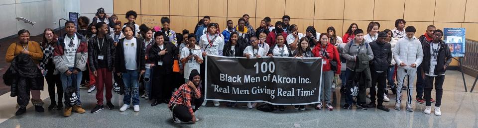 Dozens of children served by 100 Black Men of Akron Inc. attended the organization, which supports the Black community, at its annual youth summit at the Akron library in January 2023.