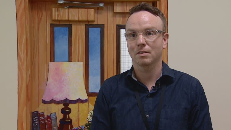 Why doors are painted to look like bookshelves and nooks at this seniors centre