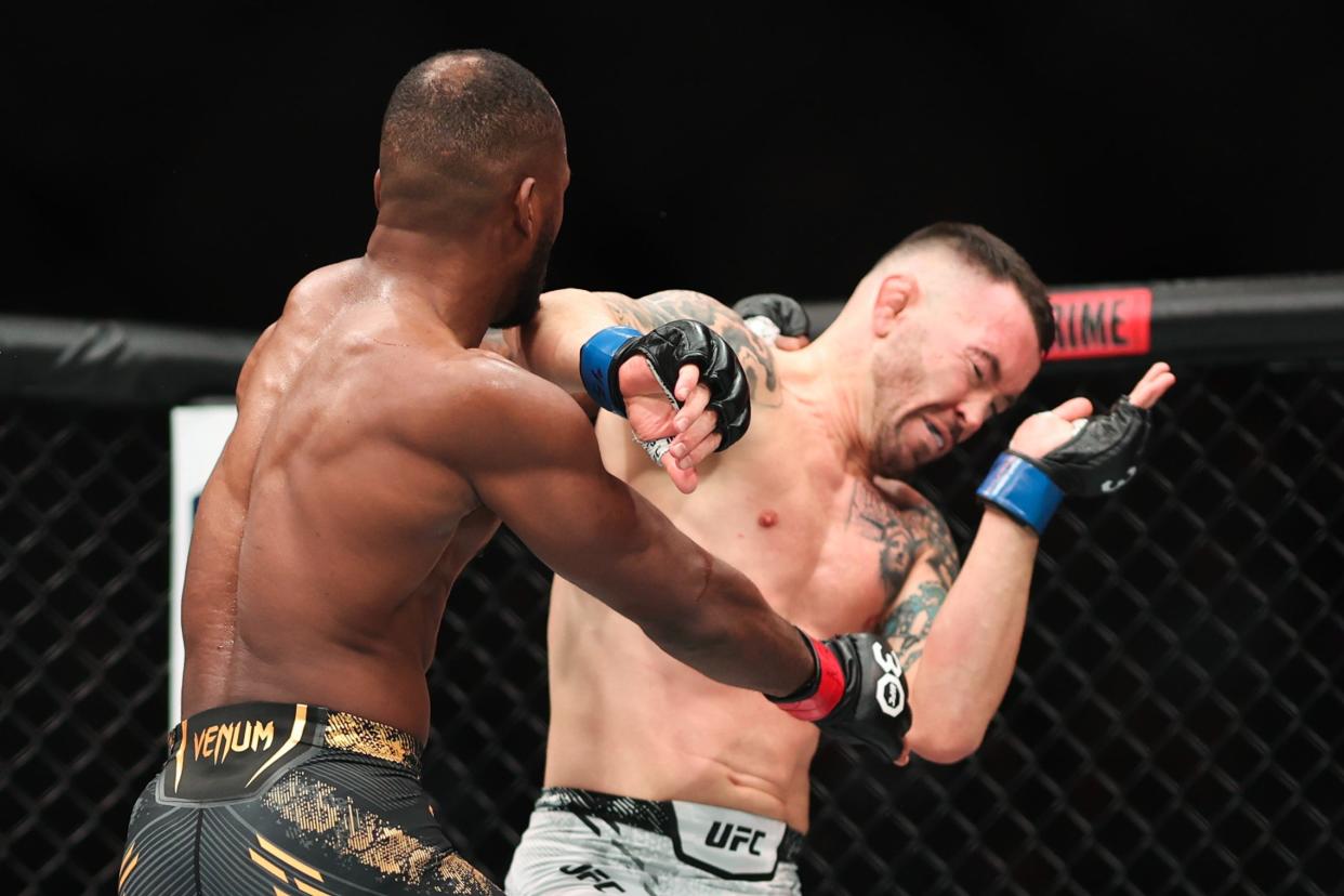 Leon Edwards (left) out-struck and largely out-grappled Colby Covington (Getty Images)