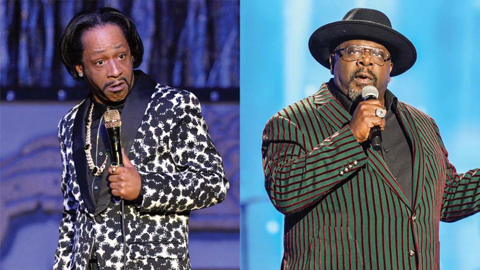 During a recent podcast, comedian Katt Williams (left) accused Cedric the Entertainer (right) of stealing his “very best joke.”