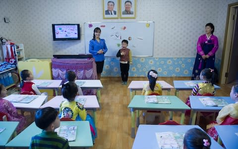 Visitors to the Changgwang Kindergarten are presented with an idyllic image of childhood in North Korea - Credit: Eddie Mulholland