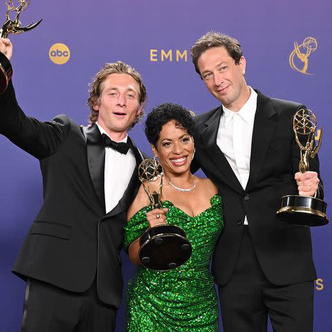 <p>Gilbert Flores/Variety via Getty</p> Jeremy Allen White, Liza Colón-Zayas and Ebon Moss-Bachrach