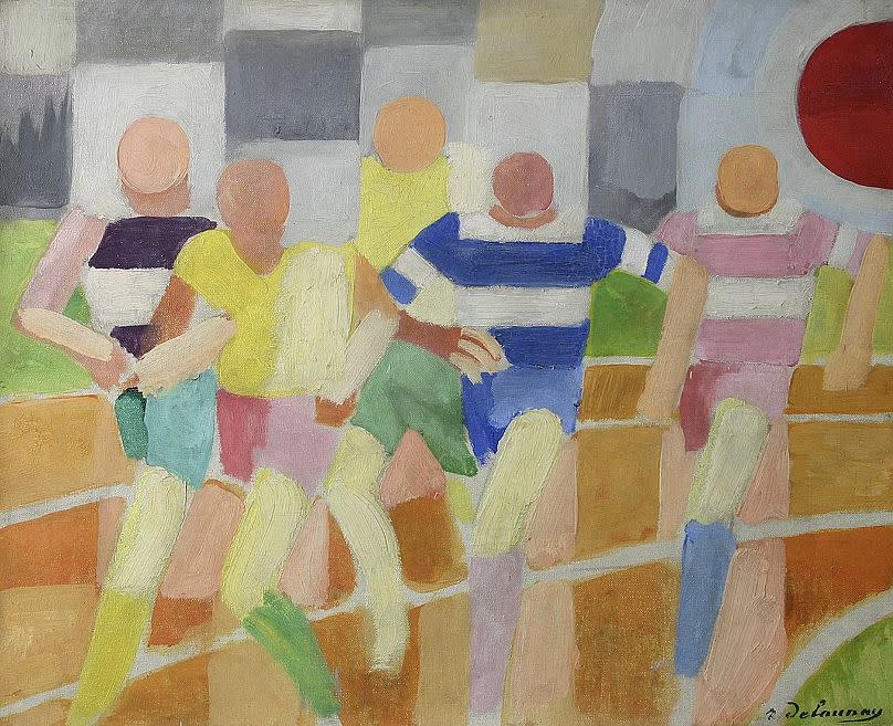'The Runners', 1924, por Robert Delaunay (1885–1941) óleo