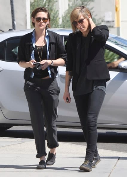 Not so fast! After <em>The Mirror</em> reported that Kristen Stewart's mother, Jules Stewart, had confirmed her daughter's relationship with personal assistant, Alicia Cargile, Jules is denying the remarks, and calling the British tabloid out. <strong>PHOTOS: They Dated?! Surprising Celebrity Hookups</strong> Splash News Jules tells Us Weekly that the conversation that took place had nothing to do with Kristen's rumored romance. "I spoke to Sharon Feinstein about my film K-11 that has been put on display in the Hollywood Museum," she said. "It’s currently there under the LGBT banner on the third floor. She also asked me about my views on gay rights, which I was happy to express." "Never ever did we discuss Kristen," Jules continued. While admitting Alicia did come up in the conversation, Jules said it was very brief. "I said 'Yes, she's a lovely girl." <strong>NEWS: Kristen Stewart: 'Hollywood Is Disgustingly Sexist' </strong> This is a starkly different conversation than the quotes that ran earlier in <em> The Mirror.</em> "What's not to be accepting about her now having a girlfriend? She’s happy," Jules denies ever saying. "I’ve met Kristen’s new girlfriend, I like her. What’s not to accept? She’s a lovely girl." <strong>NEWS: The Redemption of Kristen Stewart </strong> Watch below for details on Kristen and Alicia's rumored relationship.