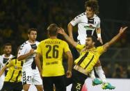 Football Soccer - Borussia Dortmund v SC Freiburg - German Bundesliga - Signal Iduna Park, Dortmund, Germany - 23/09/16 Sokratis of Borussia Dortmund (#25) reacts during match against SC Freiburg. RUTERS/Thilo Schmuelgen