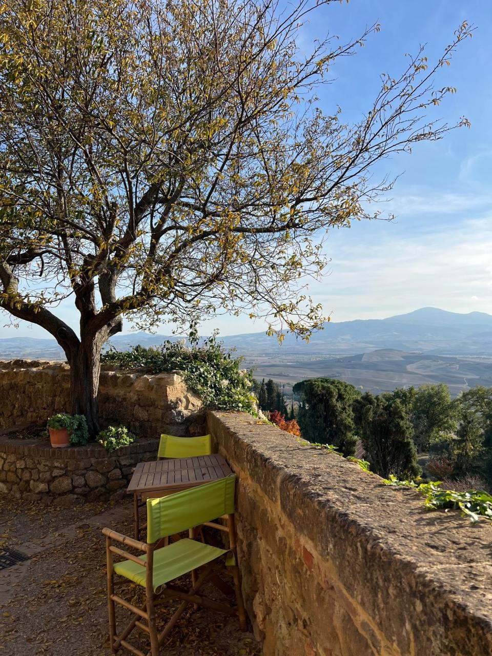 A scenic overlook in Pienza.