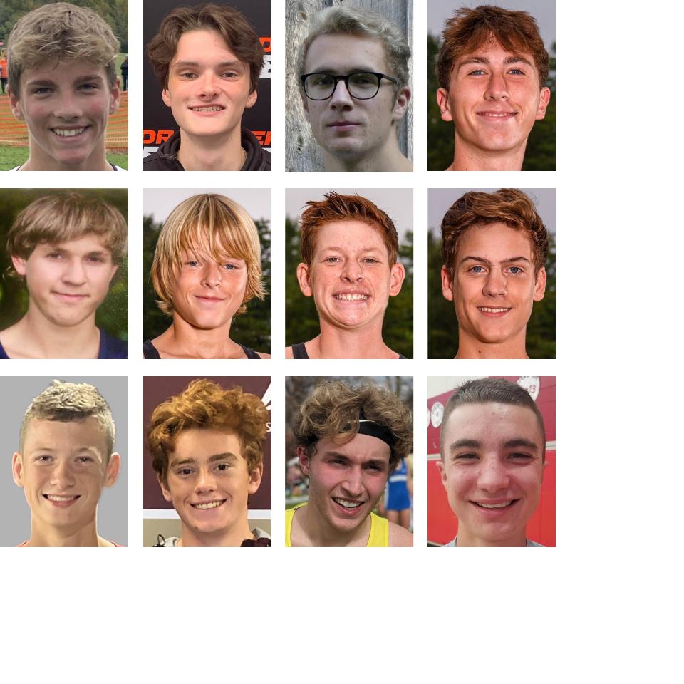 The Erie Times-News District 10 Boys Cross Country All-Stars include, top row, from left: McDowell's Kamden Kramer, Cathedral Prep's Luke Brown, McDowell's Christian Mattern and Grove City's MJ Pottinger; second row, from left: Warren's Sam Lindell, and Grove City's Isaiah Stauff, Quinn McKnight and Josh Jones; third row, from left: Hickory's Caden Riethmiller, North East's Lucas Boyd, Saegertown's Sam Hetrick and Meadville's Max Dillaman.
