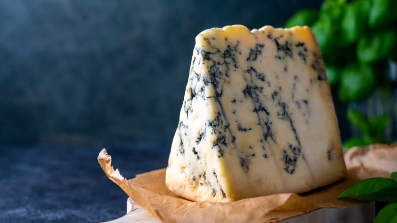 wedge of blue cheese