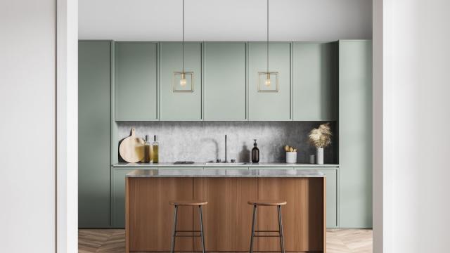 A Green Scheme: Dark Green Family Kitchen by Naked Kitchens - The Kitchen  Think