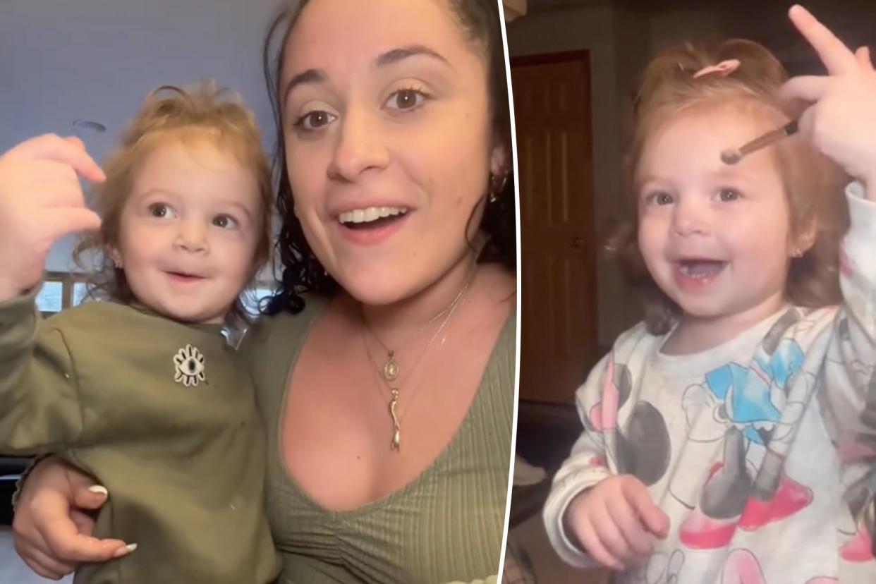 TikTok content creator Elaina Christina, 24, from New Jersey, and niece Gia, 2.