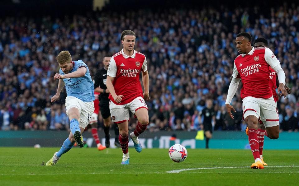 Kevin De Bruyne scores - Martin Rickett/PA