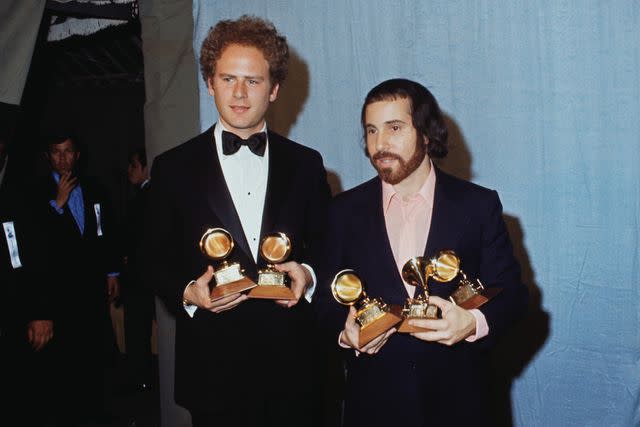 Bettmann Archive Paul Simon and Art Garfunkel at the 13th Grammy Awards