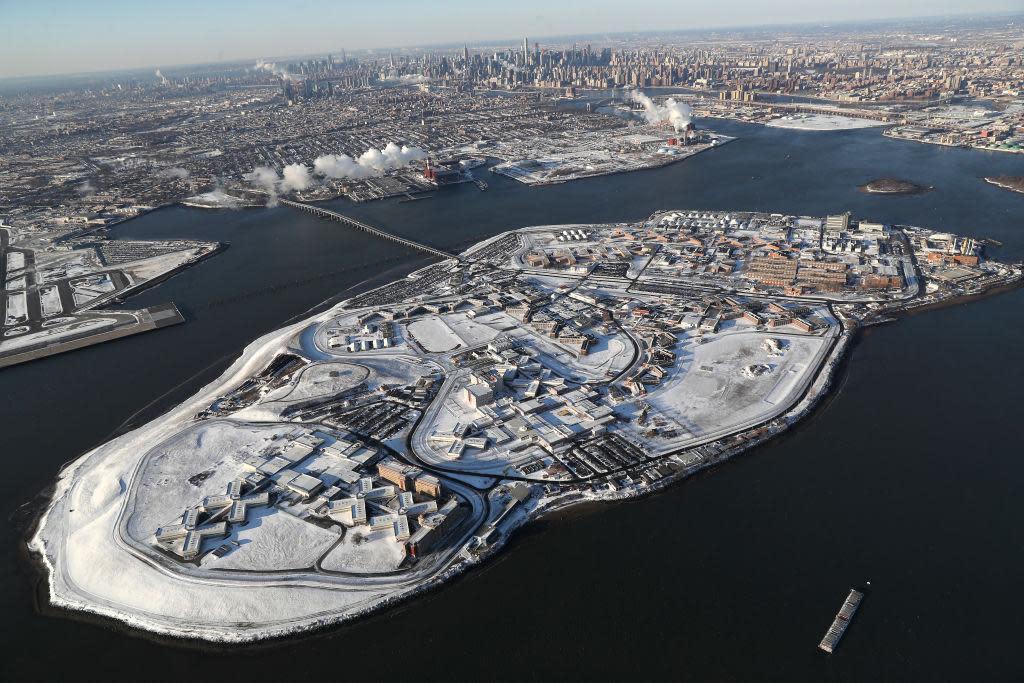 Vista panorámica de Rikers Island. 