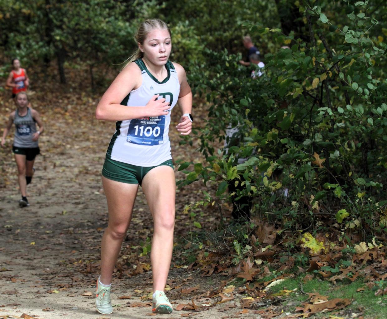 Rowan Allen of Mendon finished third overall at the regional held on Friday afternoon.