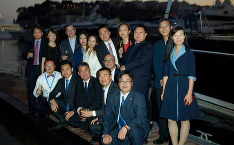 A group of Chinese billionaire ‘trainee philanthropists’ at the Monaco conference. 