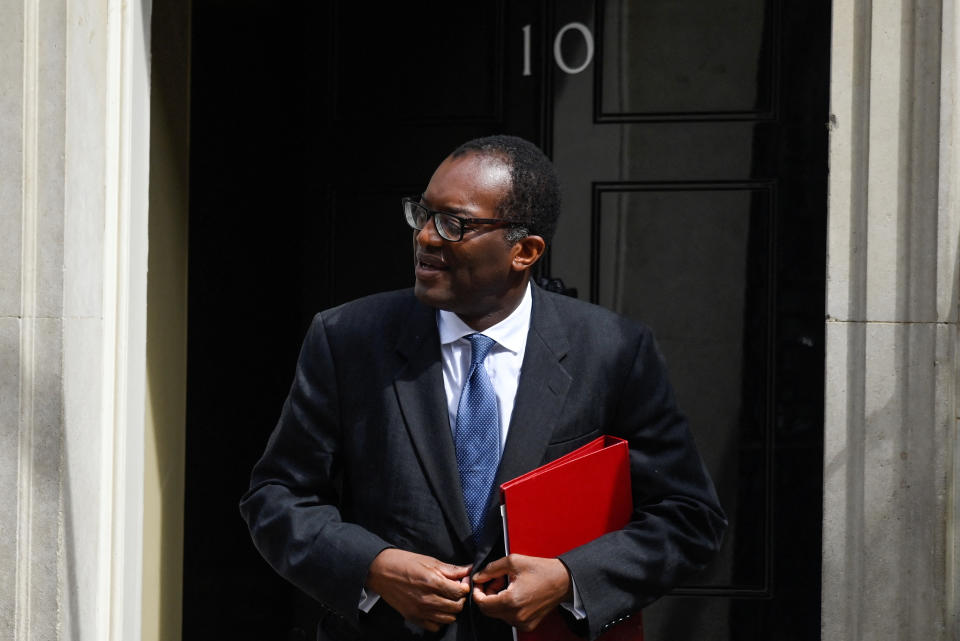 British Secretary of State for Business, Energy and Industrial Strategy Kwasi Kwarteng leaves Downing Street in London, Britain, July 12, 2022. REUTERS/Toby Melville