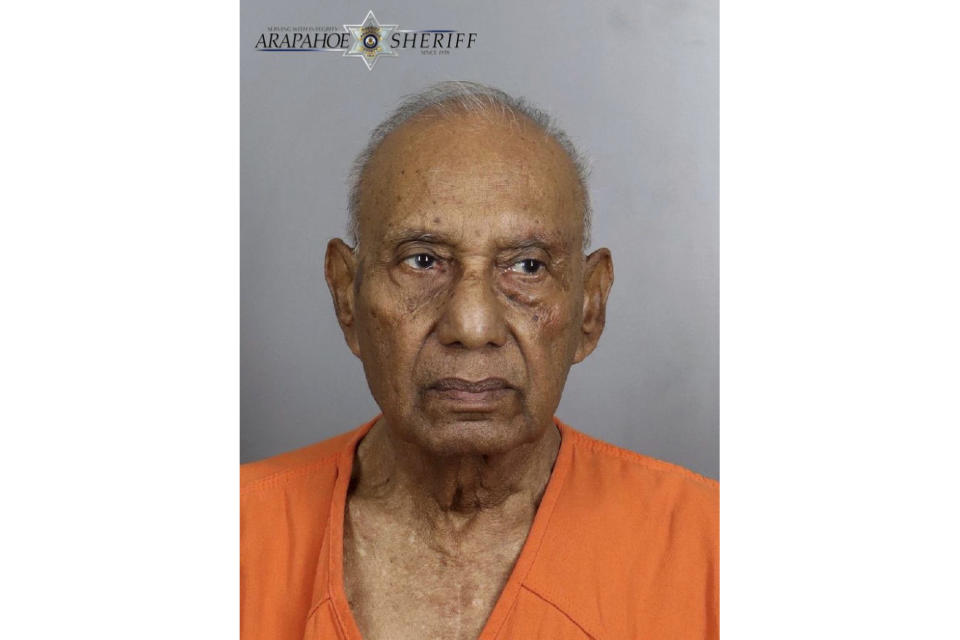 This photo provided by the Arapahoe County, Colo., Sheriff's Office shows Reginald Maclaren, an 81-year-old Colorado man accused of killing his wife and daughter with an axe, who told police he lost his job and was afraid they would end up homeless. Maclaren told police he didn’t regret killing them because he “knows they are in a better place,” according to court documents. (Arapahoe County Sheriff's Office via AP)