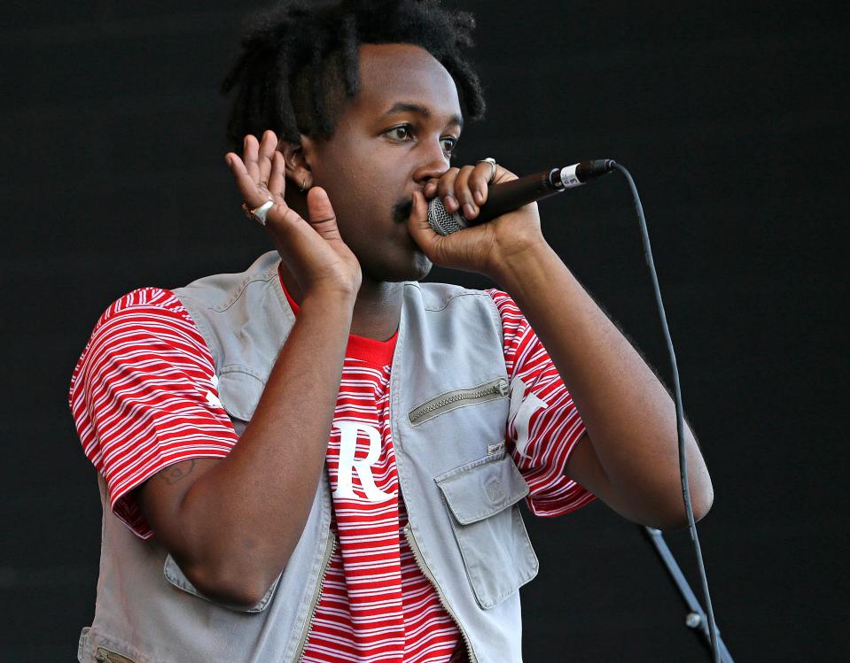 WebsterX (real name Sam Ahmed), pictured here performing at Summerfest in 2017, was repeatedly physically abusive, said his ex-girlfriend Katie Lafond, known as Siren in the Milwaukee music scene. Lafond on Jan. 2 revealed the abuse on social media last month, after Ahmed won a Radio Milwaukee Music Award for humanitarian of the year, for co-founding the Black is Beautiful bike ride events in the city. He accepted responsibility for the abuse on social media on Jan. 5.