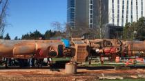 Reconciliation totem pole goes up at UBC