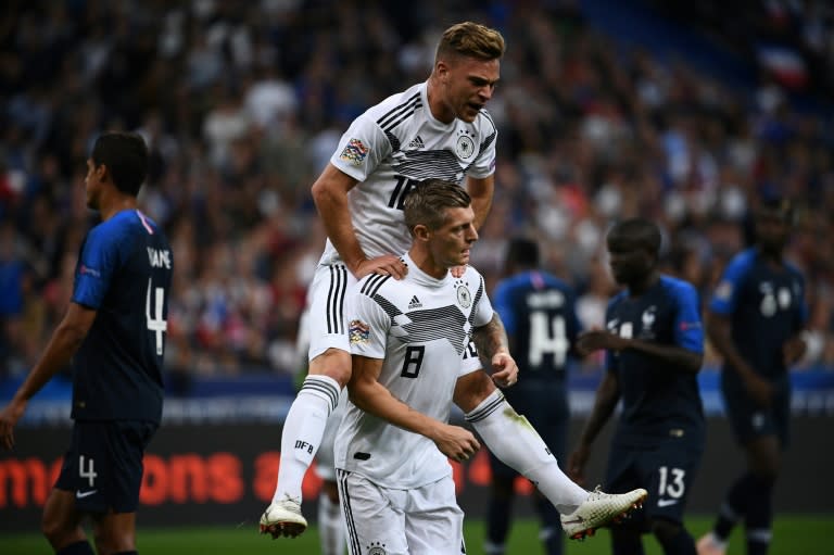 Toni Kroos scored Germany's first competitive goal since his winner in a last-gasp victory over Sweden at the World Cup