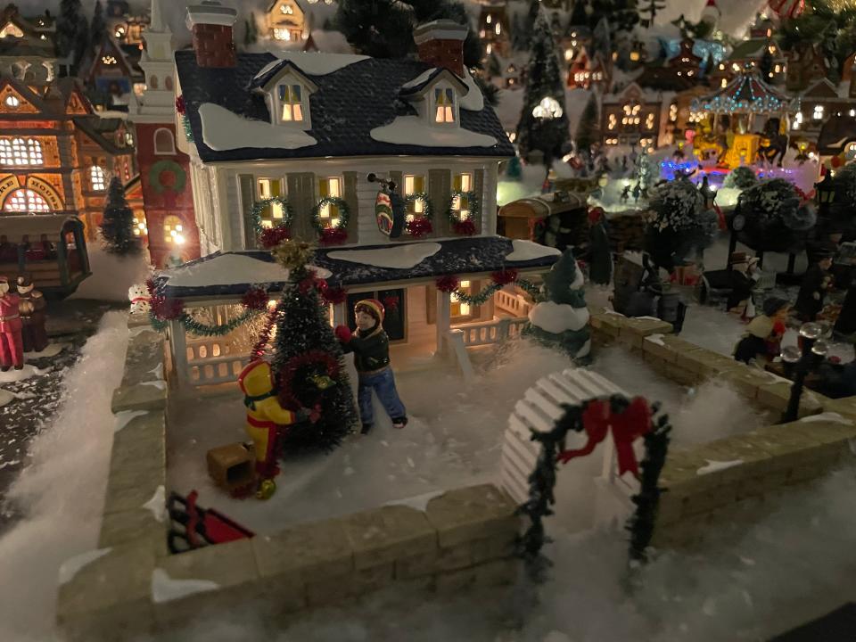 The Christmas Village inside Robin's Christmas Corner on Nov. 21, 2023. The entire village is made up of over 8,000 individual pieces.