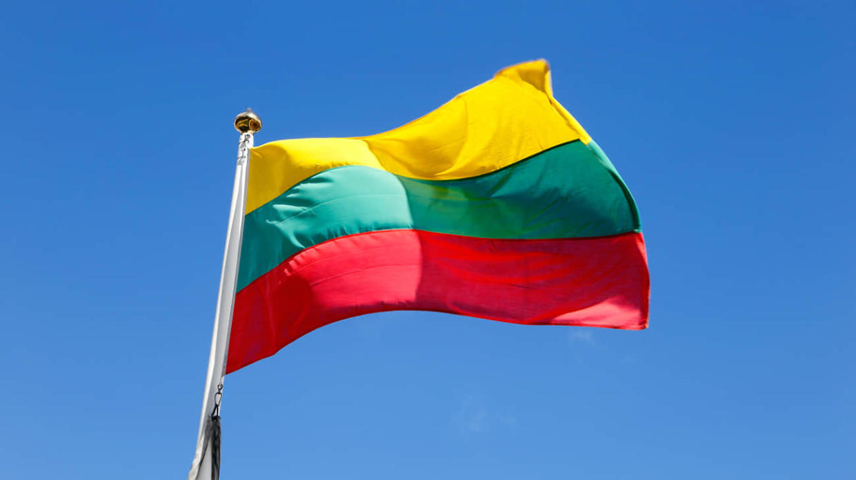 Lithuania flag. Stock photo: Getty Images