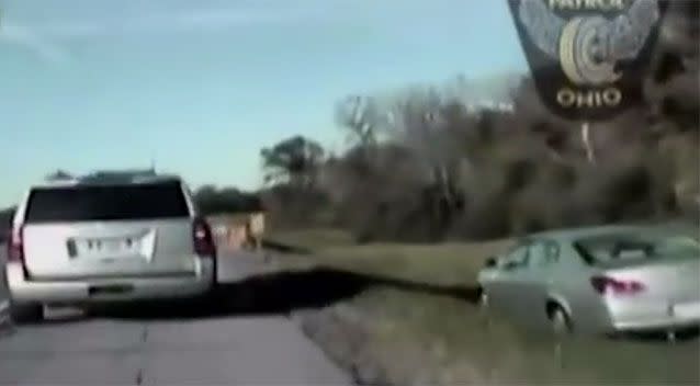 The boy takes the chase off road. Source: Ohio State Highway Patrol