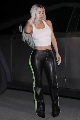 <p>SplashNews</p> Kim Kardashian in Beverly Hills on Feb. 23, 2024.