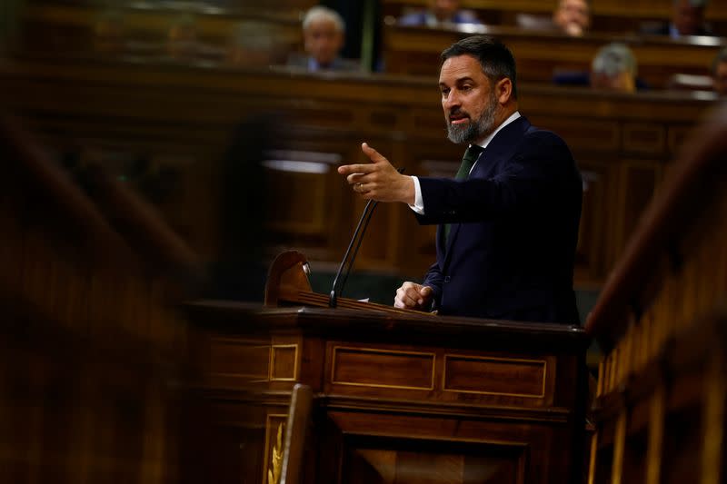 No confidence motion against the Spanish government at the parliament in Madrid