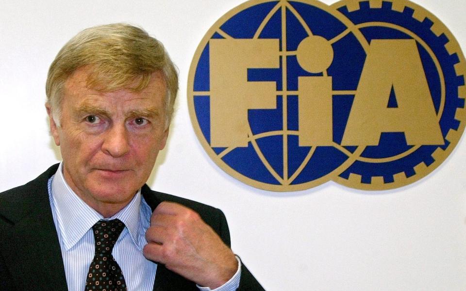 Max Mosley in 2004 during his time as FIA president - Lionel Cironneau/AP