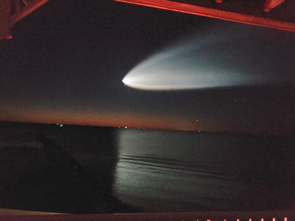 This photo by Eduardo R. shows the SpaceX Falcon 9 rocket launch on March 14, 2021.