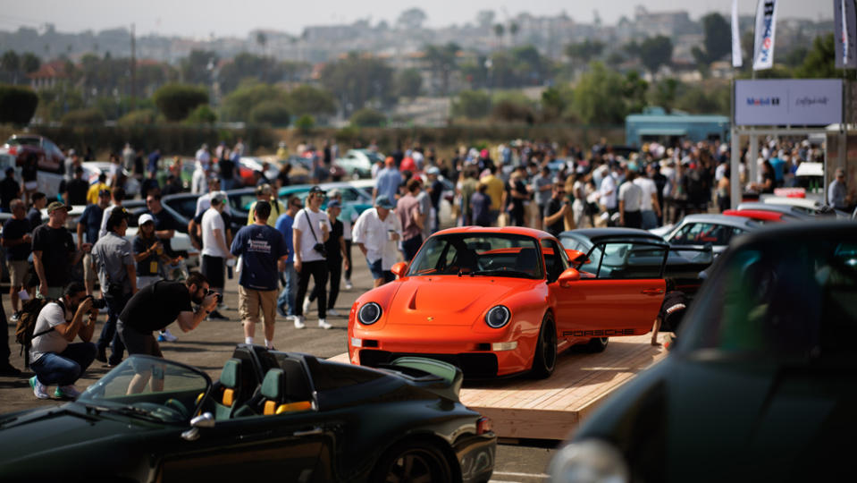 A scene from the 2022 edition of Luftgekühlt, an exhibition of air-cooled Porsches.