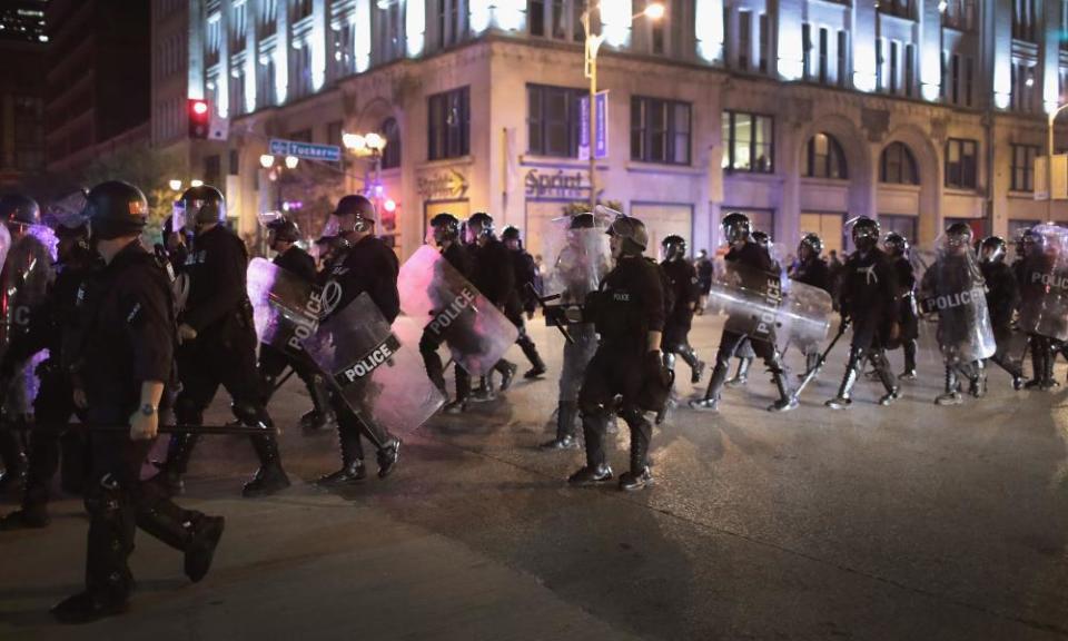 Police on patrol in St Louis