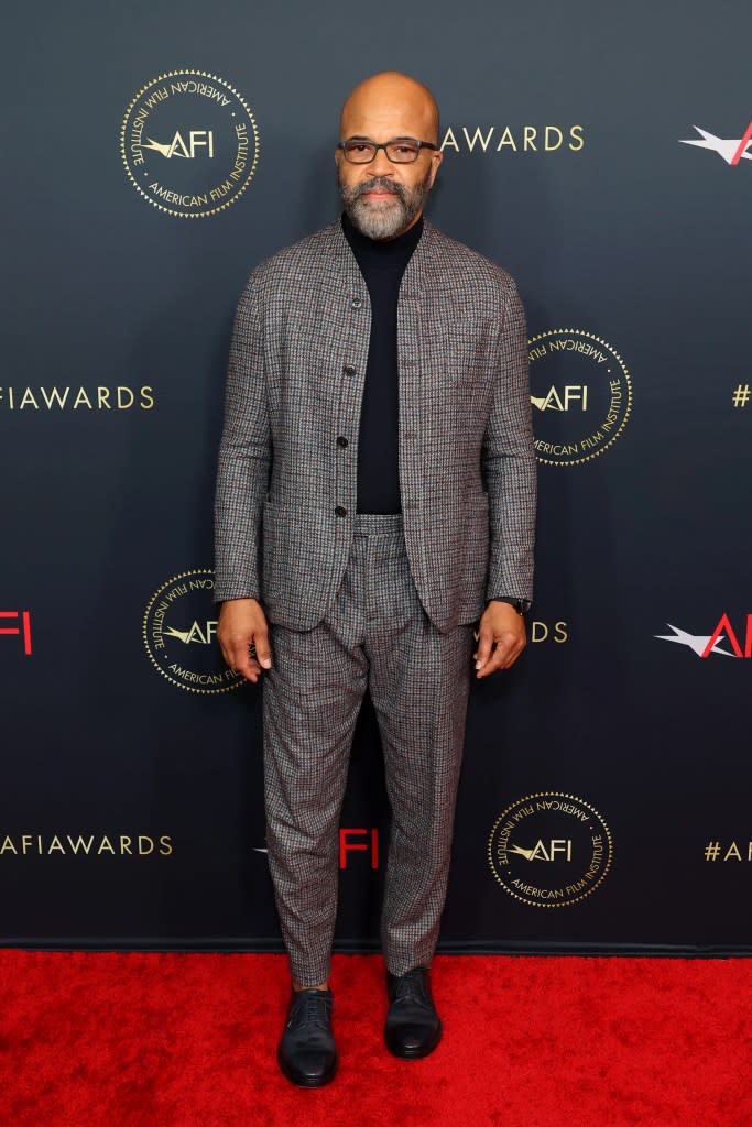 Jeffrey Wright attends the AFI Awards Luncheon at Four Seasons Hotel Los Angeles at Beverly Hills on January 12, 2024 in Los Angeles, California.