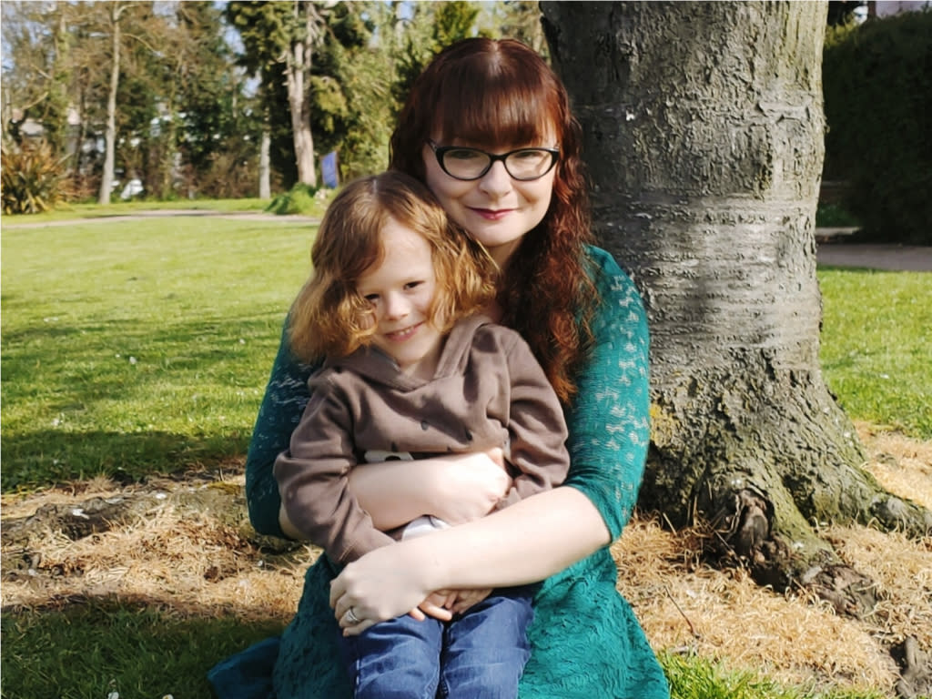 Lucille Whiting and her son Eli who suffers from life-threatening allergies (supplied, Lucille Whiting)