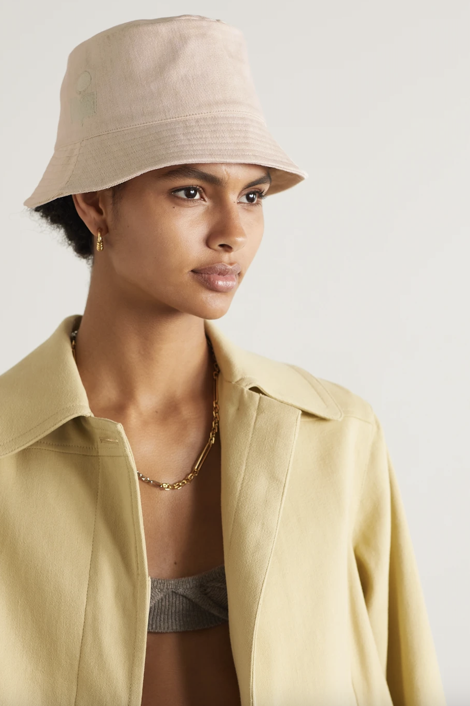 14) Haley Embroidered Cotton Twill Bucket Hat