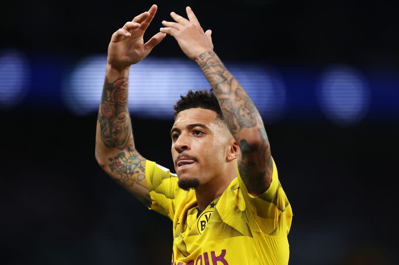 Jadon Sancho during the UEFA Champions League 2023/24 Final match between Borussia Dortmund and Real Madrid CF at Wembley Stadium.