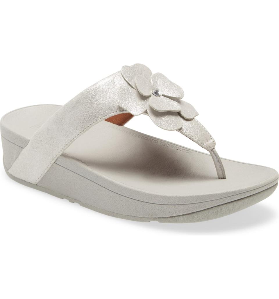 Lottie Crystal Flower Wedge Flip Flop. Image via Nordstrom.