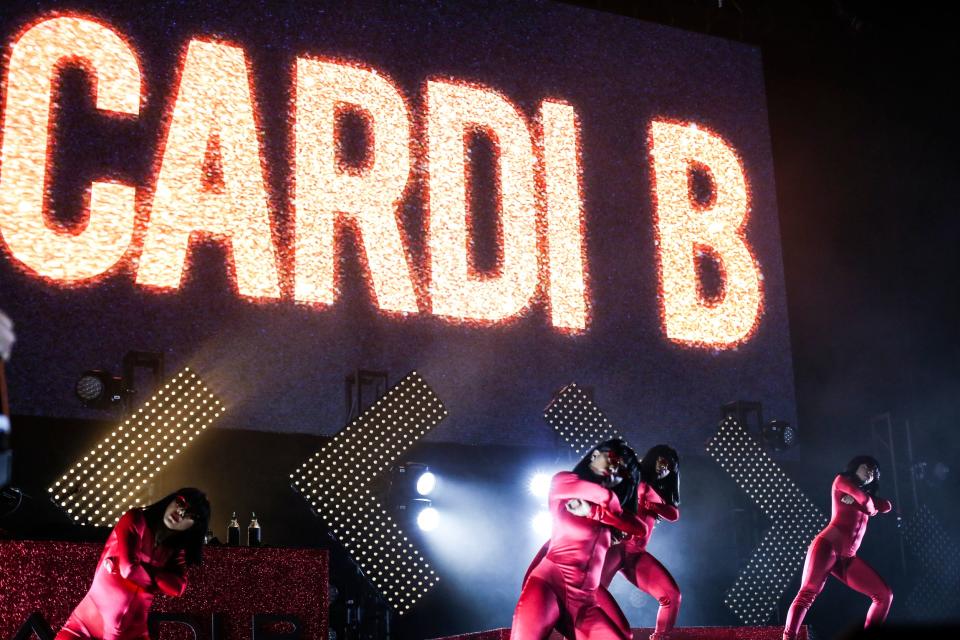 Cardi B performs at the 2019 Beale Street Music Festival, part of the Memphis in May International Festival at Tom Lee Park in Downtown Memphis, on May 5, 2019.